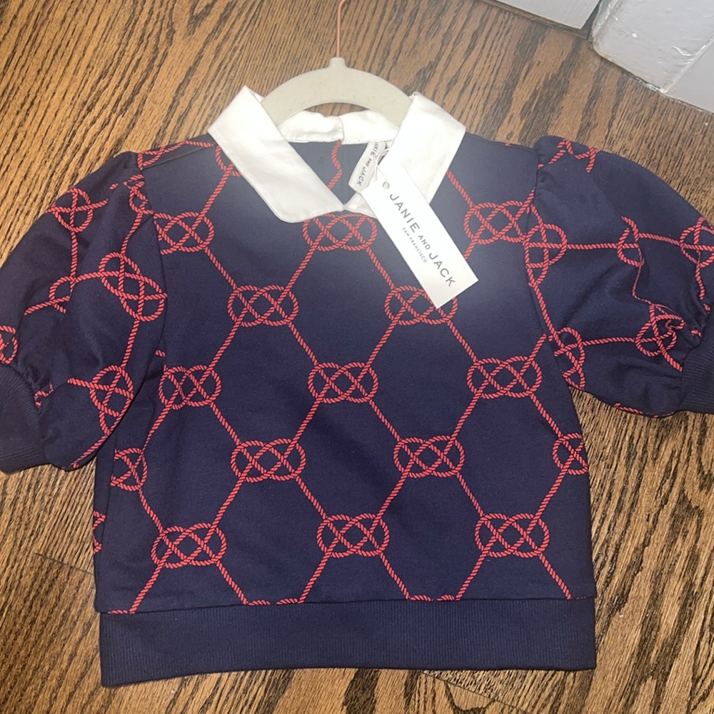 NWT - Janie and Jack Nautical collared Shirt